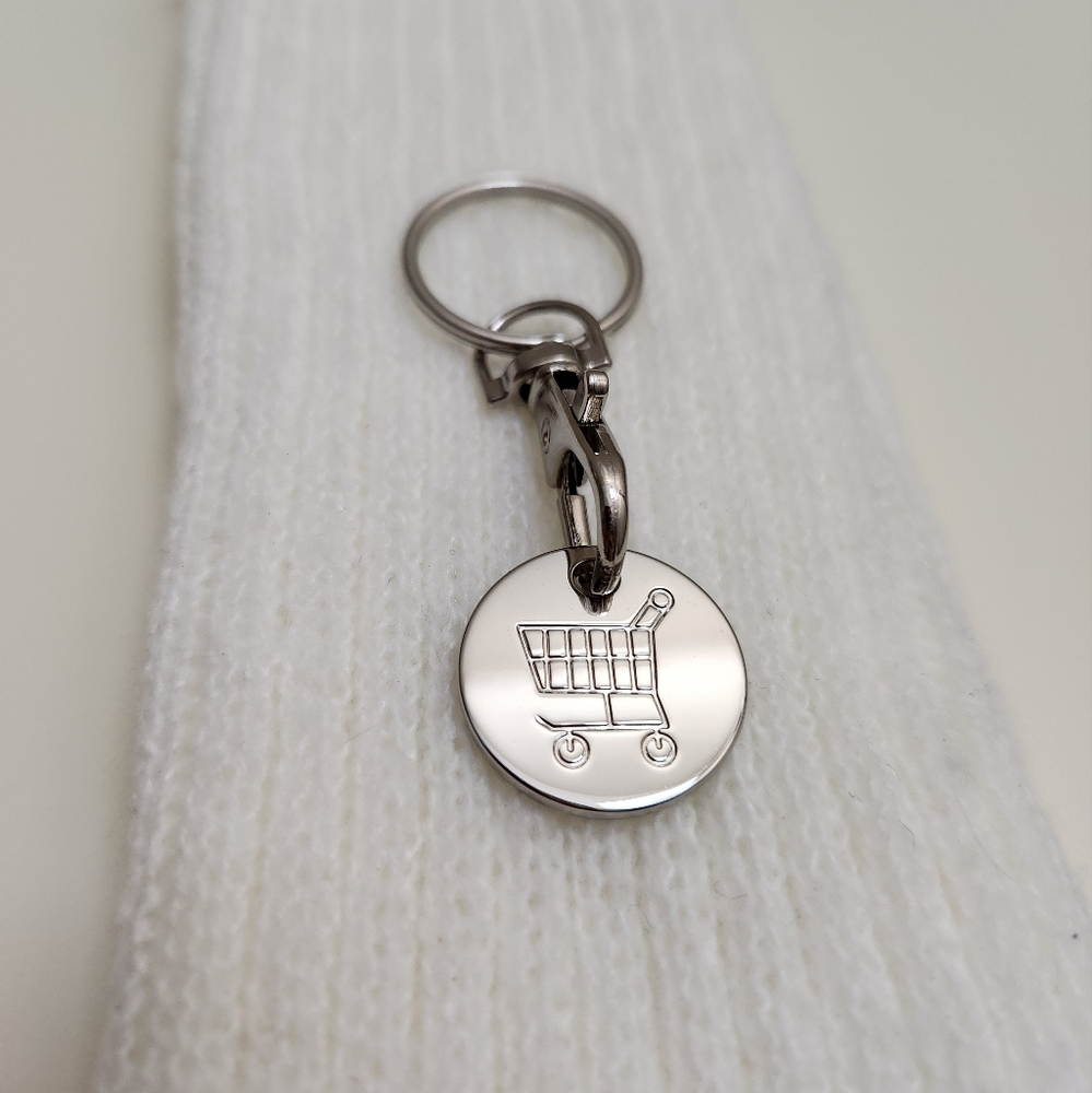 Shopping Cart Coin Keychain